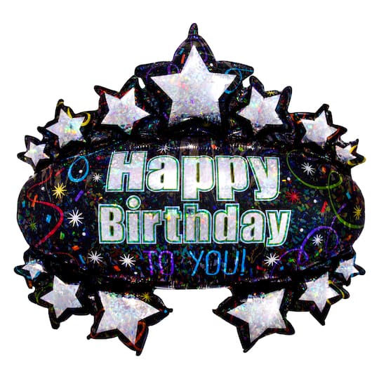 SuperShape™ 31" Brilliant Birthday Marquee Foil Balloon By Anagram | Michaels®
